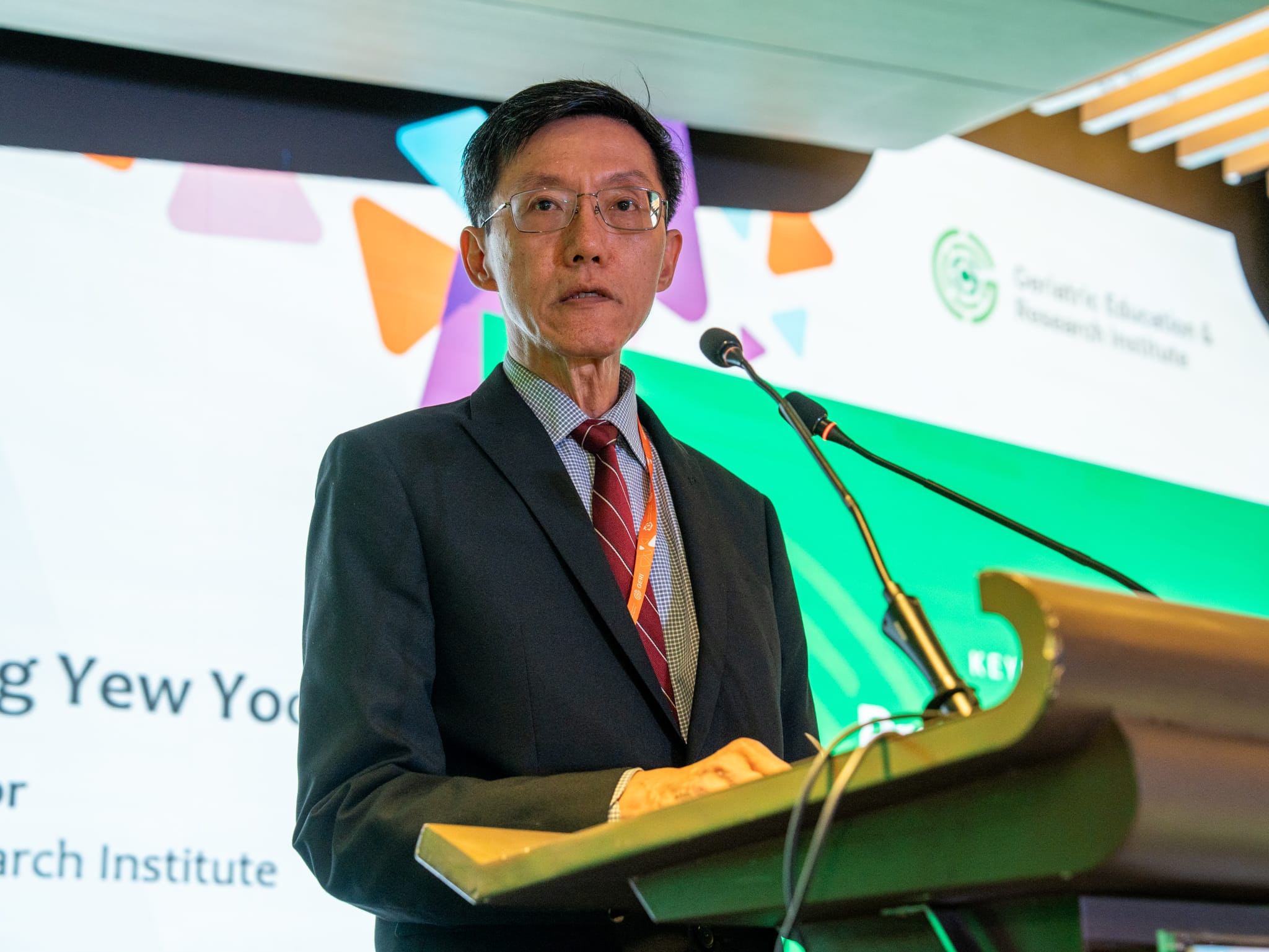 Associate Professor Ding Yew Yoong, Executive Director, GERI, at the GERI 10th Anniversary Research Symposium